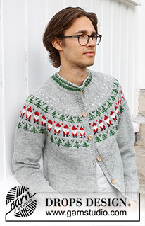 Free patterns - Vánoční pulovry a propínací svetry / DROPS 233-13