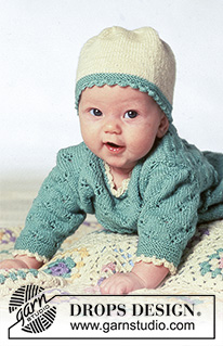 Hint of Mint / DROPS Baby 4-17 - DROPS Strampler oder Kleid, Mütze und Socken in BabyMerino.