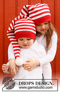Free patterns - Santa Hats / DROPS Children 44-23