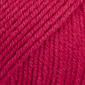 DROPS Cotton Merino uni colour 06, třešňová