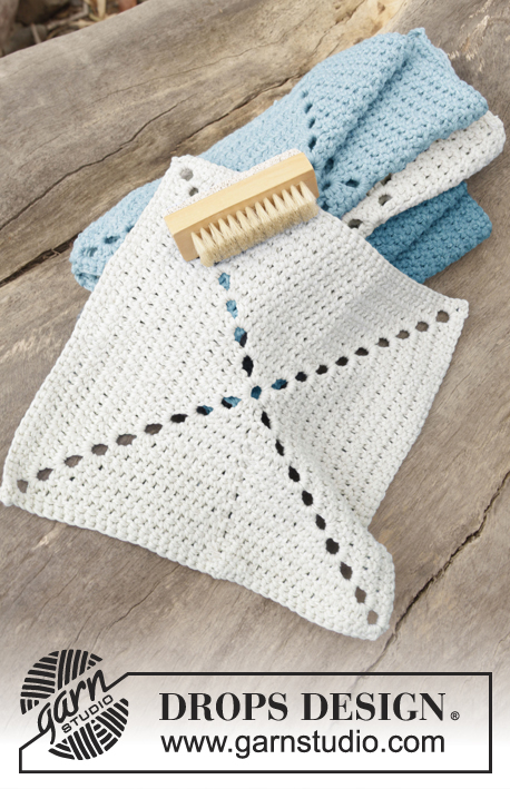 Take Care / DROPS Extra 0-1079 - Crochet DROPS cloth in ”DROPS ♥ YOU #5” or ”Paris”.
