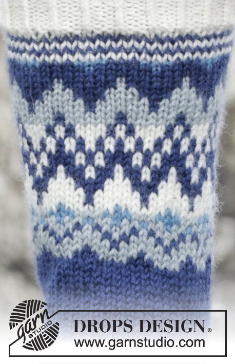Ólafur Socks / DROPS Extra 0-1147 - Gebreide DROPS sokken met Noors patroon van ”Karisma”. Maat 35 - 46
