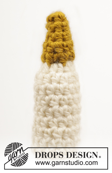 Little Lucia / DROPS Extra 0-1199 - Coroa de Santa Luzia em croché para criança em DROPS Alaska. Tamanho Único. Tema: Natal