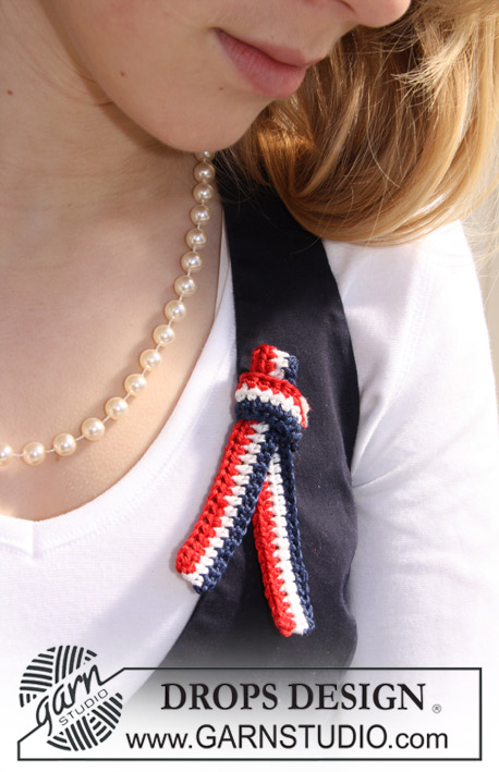 May Colours / DROPS Extra 0-668 - Crochet DROPS national ribbon in ”Cotton Viscose”.   