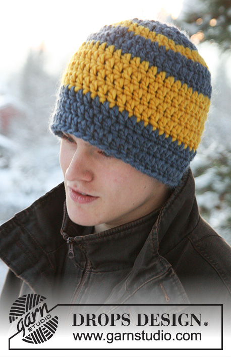 Awesome Winter / DROPS Extra 0-752 - Crochet DROPS hat in Snow. 