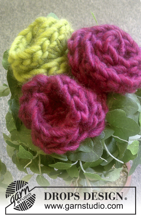 DROPS Extra 0-773 - Rose DROPS au crochet en « Snow »