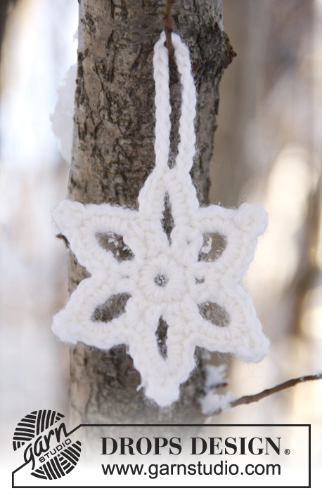 Star Bright / DROPS Extra 0-790 - Crochet DROPS star for Christmas in ”Karisma”. 