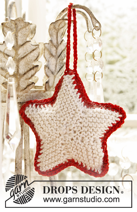DROPS Extra 0-873 - Stella di Natale DROPS lavorata a maglia in Cotton Viscose e Kid-Silk.
