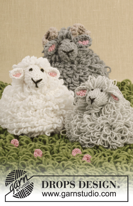Dolly / DROPS Extra 0-947 - DROPS Merino Extra Fine lõngast heegeldatud lammas