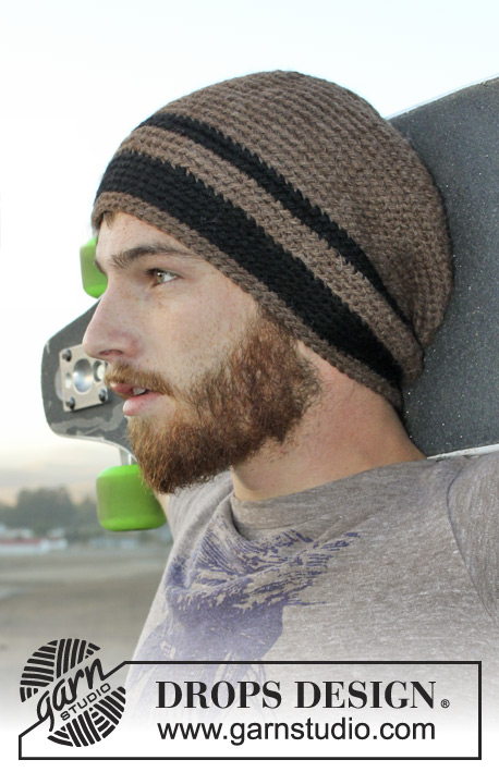 Carmel / DROPS Extra 0-980 - Crochet DROPS men's hat in ”Nepal”.