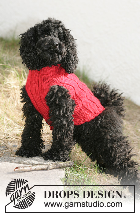 Outdoor Fun / DROPS 102-45 - Knitted dog coat in DROPS Alaska or DROPS Nepal.