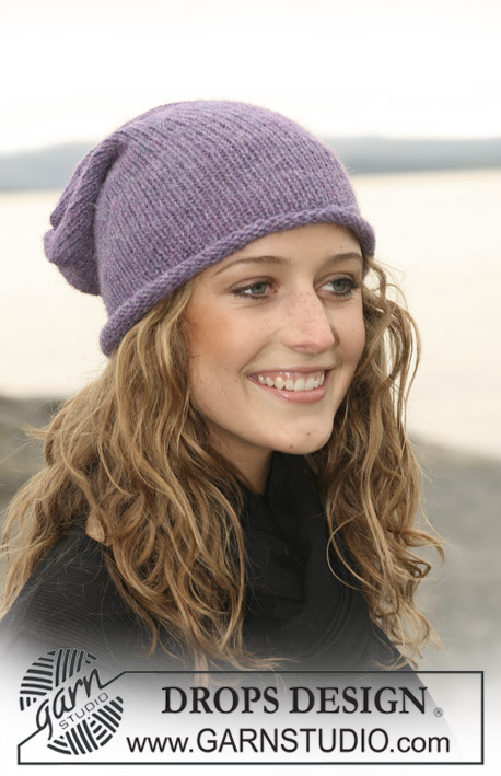 Nina's Hat / DROPS 108-17 - DROPS hat in stockinette st in 2 threads ”Alpaca”. 