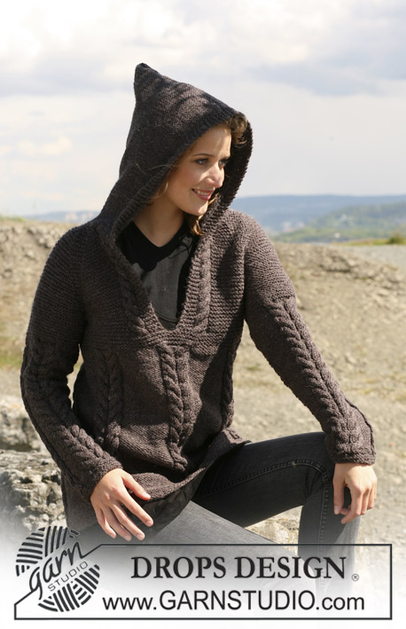 Korrigan / DROPS 109-2 - Knitted DROPS jumper in ”Alaska” with cables and raglan sleeve. Size S - XXXL.