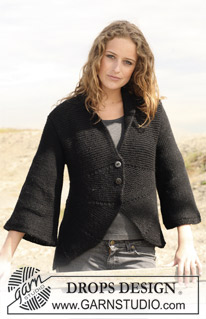 DROPS 109-47 - DROPS jacket in garter st with curved front pieces in 2 threads ”Alpaca. Size S - XXXL.