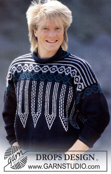 DROPS 11-16 - Sweter na drutach, z żakardem, z włóczki DROPS Karisma. Wersja damska lub męska. Od S do L.
