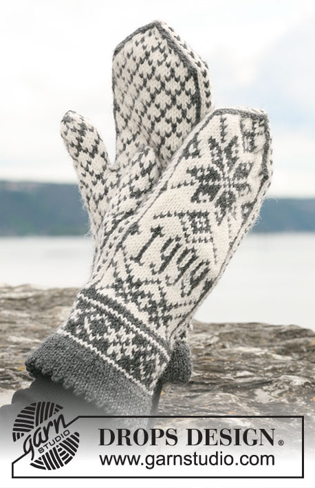 DROPS 110-38 - Knitted DROPS mittens for men with pattern in ”Karisma”. Yarn alternative ”Merino Extrafine”.