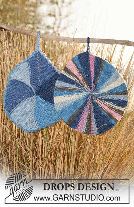 DROPS 120-48 - Knitted DROPS pot holders in ”Muskat Soft”. 