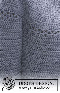 A Kiss For Midwinter / DROPS 121-33 - Crochet DROPS jacket in ”Nepal”. Size XS to XXXL.