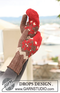 Free patterns - Christmas Mittens / DROPS 122-25
