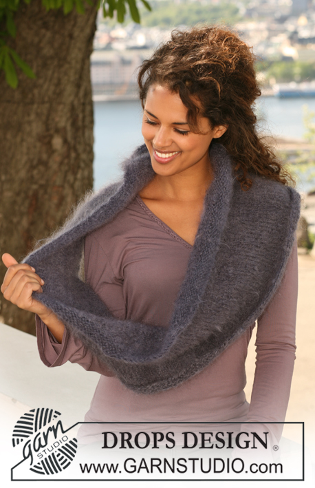 DROPS 125-7 - Knitted DROPS neck warmer in ”Vienna” or Melody.
