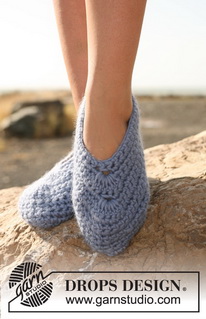 Free patterns - Slippers / DROPS 129-34