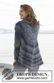 Modern Elegance / DROPS 134-5 - Knitted DROPS jacket worked in a circle in ”Verdi”. 
Size: S to XXXL