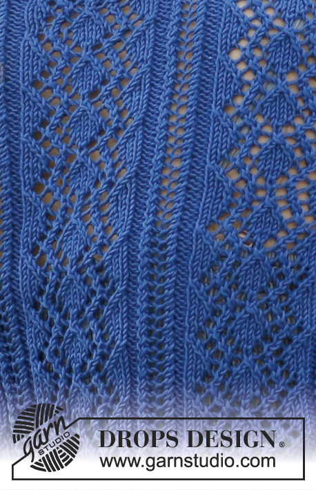 Melody / DROPS 137-7 - Ażurowy sweter DROPS z włóczki „Muskat”. Od S do XXXL