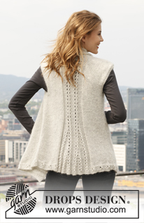 Sweet Fall / DROPS 140-2 - Knitted vest in DROPS Alpaca and DROPS Kid-Silk.