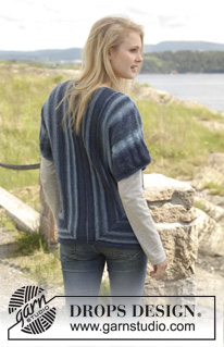 Svenja / DROPS 149-34 - Knitted DROPS jacket with short sleeves worked sideways in ”Delight”. Size: S - XXXL.