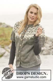 Arctic Circle Jacket / DROPS 150-30 - Knitted DROPS jacket with round yoke and pattern in Nepal. Size: S - XXXL.