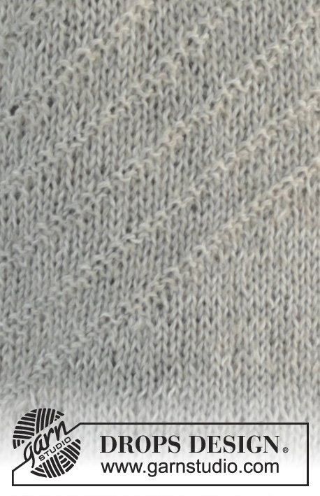 Autumn Getaway / DROPS 157-3 - Sweter rozpinany DROPS z reglanowymi rękawami, kapturem i strukturalnym ściegiem fantazyjnym, przerabiany z góry na dół z włóczek „Alpaca” i „Kid-Silk”. Od S do XXXL.