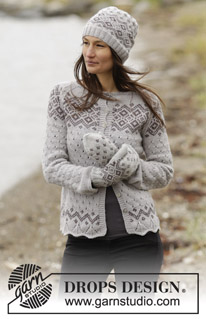 Winter Melody Cardigan / DROPS 165-18 - Knitted DROPS jacket with lace pattern, Nordic pattern and raglan in ”Lima”. Size: S - XXXL.