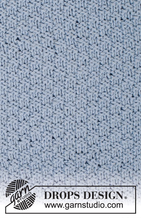 Morning at Home / DROPS 168-28 - DROPS raglánový pulovr s velkým perličkovým vzorem pletený shora dolů z příze Belle. Velikost: S-XXXL.