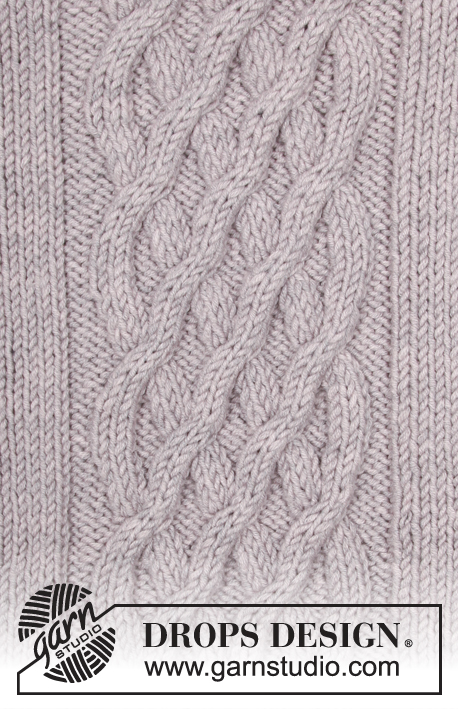 Norfolk / DROPS 179-24 - Veste tricotée dans le sens de la longueur avec torsades. Du S au XXXL.
Se tricote en DROPS Big Merino.