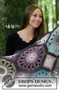 Gypsy Wagon / DROPS 180-9 - Crochet blanket with octagons and squares.
The piece is crocheted in DROPS Andes.