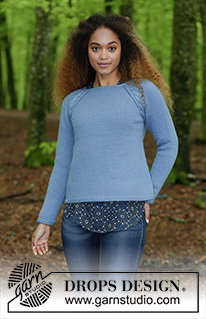 Moody Blues / DROPS 184-10 - Knitted jumper with cables and raglan, worked top down. Sizes S - XXXL.
The piece is worked in DROPS Lima.