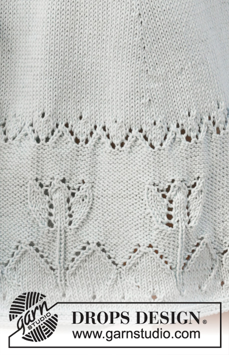 Spring Tulip / DROPS 199-45 - Knitted skirt in DROPS Muskat. The piece is worked with lace/tulip pattern. Sizes S - XXXL.