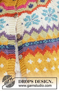 Winter Escape Jacket / DROPS 205-3 - Knitted jacket with round yoke in DROPS Nepal. The piece is worked top down with Nordic pattern. Sizes S - XXXL.