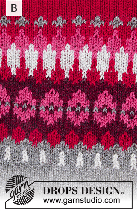 Heim / DROPS 207-1 - Knitted jumper in DROPS Alpaca. The piece is worked top down with round yoke and Nordic pattern on the yoke. Sizes S - XXXL.
Knitted hat with Nordic pattern in DROPS Alpaca.
