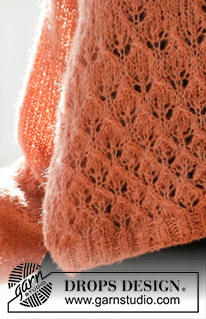 Late Nights / DROPS 212-11 - Gebreide trui met raglan in DROPS Brushed Alpaca Silk. Het werk wordt gebreid met kantpatroon. Maat XS–XXL.