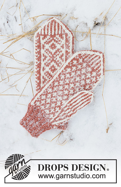 Clapping Elves / DROPS 214-66 - Knitted mittens for Christmas with Nordic pattern in DROPS Merino Extra Fine. Theme: Christmas