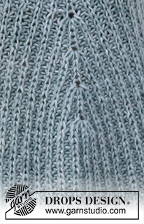 Dublin Winter Sweater / DROPS 215-12 - Strikket genser med rundfelling i DROPS Air. Arbeidet strikkes ovenfra og ned med helpatent og A-fasong. Størrelse XS - XXL.