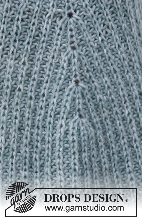 Dublin Winter Sweater / DROPS 215-12 - Strikket genser med rundfelling i DROPS Air. Arbeidet strikkes ovenfra og ned med helpatent og A-fasong. Størrelse XS - XXL.