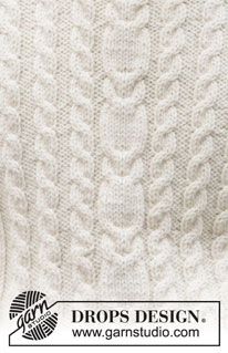 Fisher’s Moon / DROPS 219-9 - Męski sweter na drutach z warkoczami, z włóczki DROPS Alaska. Od S do XXXL
