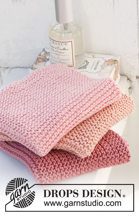 Oh Happy Day! / DROPS 221-47 - Knitted cloths with garter stitch in DROPS Safran.