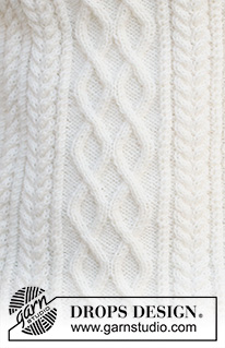 Ice Island / DROPS 224-10 - Męski sweter na drutach, z reglanowymi podkrojami rękawów, warkoczami i podwójnym wykończeniem dekoltu, z włóczki DROPS Karisma. Od S do XXXL.