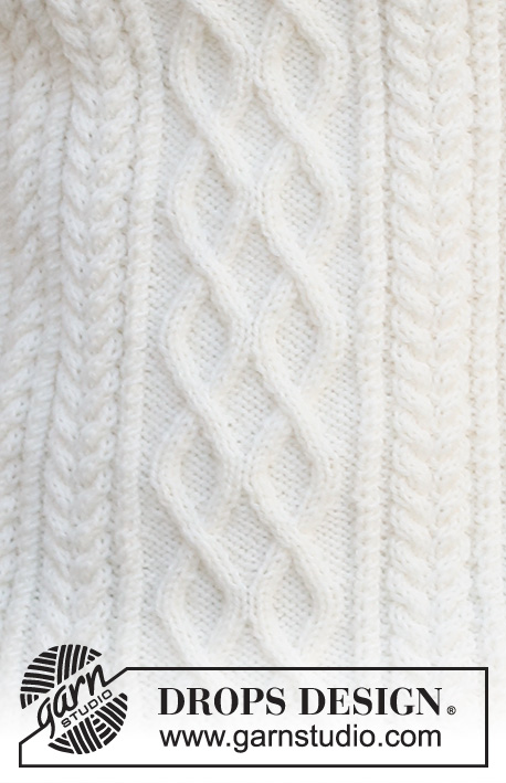 Ice Island / DROPS 224-10 - Pulôver tricotado para homem com cavas raglan, torcidos e gola dobrada, em DROPS Karisma. Do S ao XXXL.