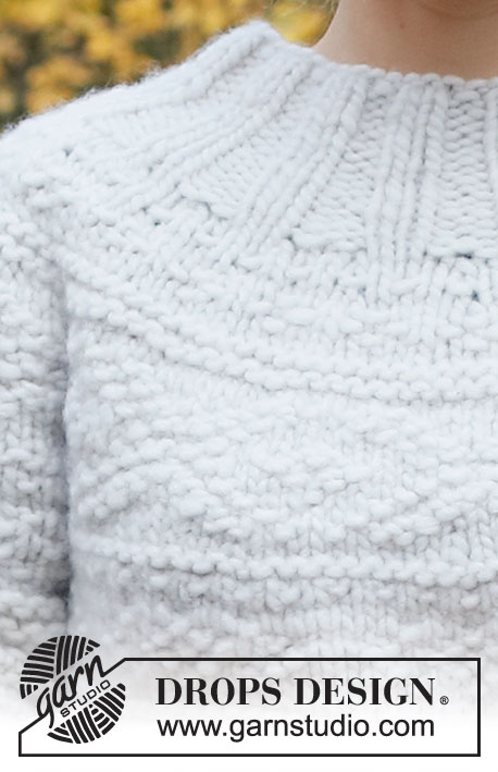 Call It a Day / DROPS 226-22 - Knitted sweater in DROPS Snow. The piece is worked top down with round yoke and textured, Nordic pattern. Sizes XS - XXL.