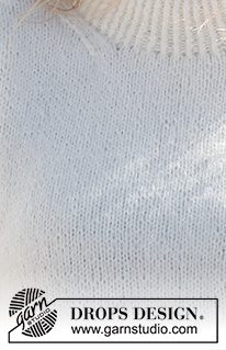 Sugar Glaze Vest / DROPS 227-41 - Pull sans manches tricoté avec col doublé en DROPS Air. Du S au XXXL.
