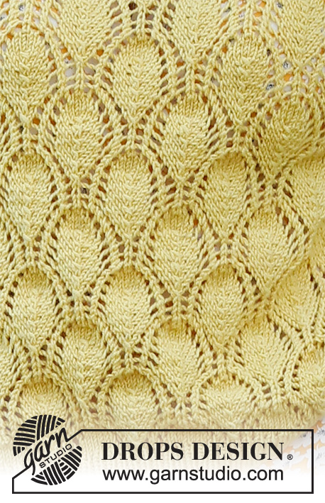 Queen Bee / DROPS 231-16 - Pulôver tricotado de cima para baixo, com cavas raglan e ponto rendado, em DROPS BabyMerino. Do S ao XXXL